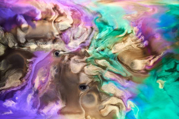 Tinta Álcool Fundo Luxo Multicolorido Tintas Espumantes Textura Mármore Água — Fotografia de Stock