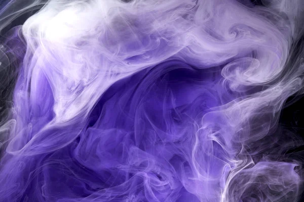 Purple lilac multicolored smoke abstract background, acrylic paint underwater explosion