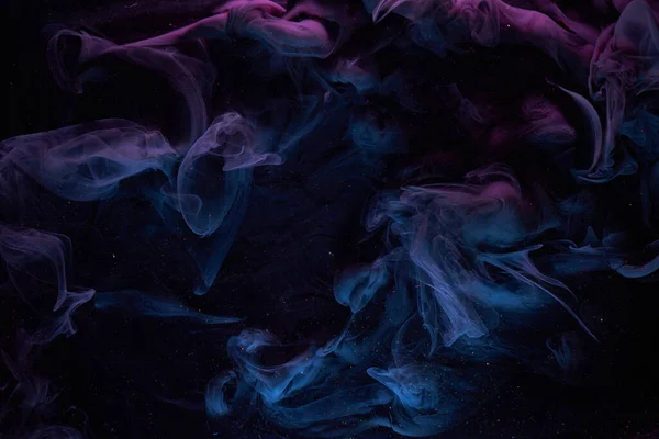 Lila Dunkel Abstrakte Hintergrund Luxus Farbigen Rauch Acrylfarbe Unterwasserexplosion Kosmische — Stockfoto