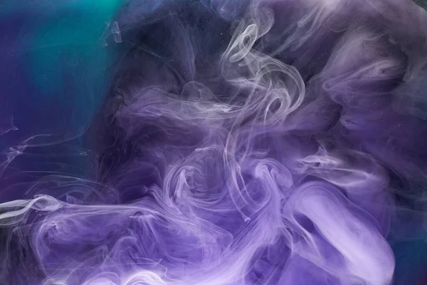 Violet Lilas Multicolore Fumée Fond Abstrait Peinture Acrylique Explosion Sous — Photo