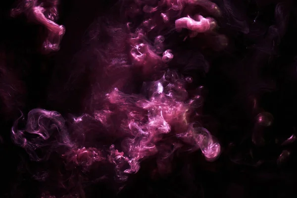 Paarse Donkere Abstracte Achtergrond Luxe Gekleurde Rook Acrylverf Onderwater Explosie — Stockfoto