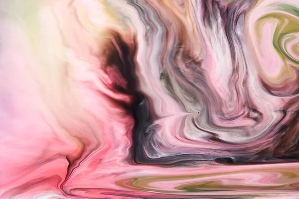 色彩斑斓的酒精油墨的抽象背景 粉色大理石质地 丙烯酸涂料在水下的波纹 — 图库照片