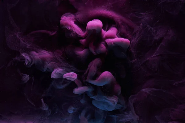 Fondo Abstracto Oscuro Púrpura Humo Color Lujo Pintura Acrílica Explosión — Foto de Stock