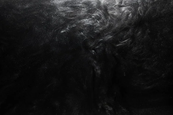 黒白灰色のアルコールインクの背景 暗い塗料水中爆発 波の汚れはアクリル水彩を振りかける 外惑星抽象的な海 — ストック写真
