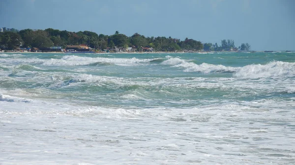 Vague Mer Sur Plage Sable — Photo