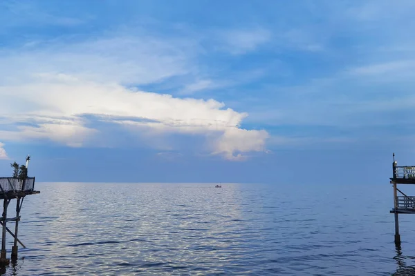 Paisaje Mar Azul Nubes Cielo — Foto de Stock