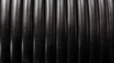 Arkaplan için siyah deri kumaş dokusunu kapat