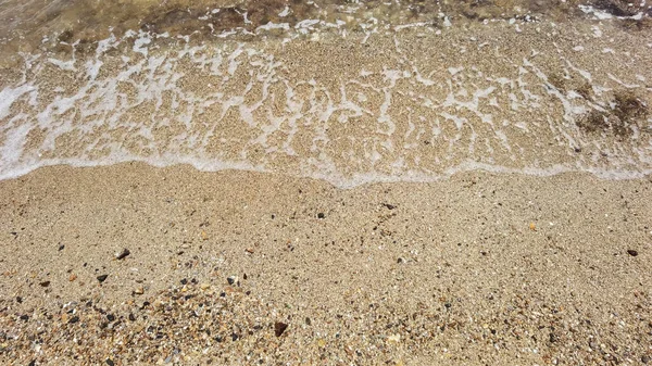 Vague Mer Sur Plage Sable — Photo