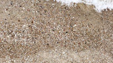 Deniz dalgası kumsalda