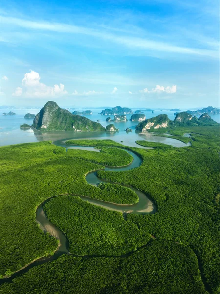 Considered One Most Beautiful Places Phang Nga Thailand Samet Nangshe Стокова Картинка