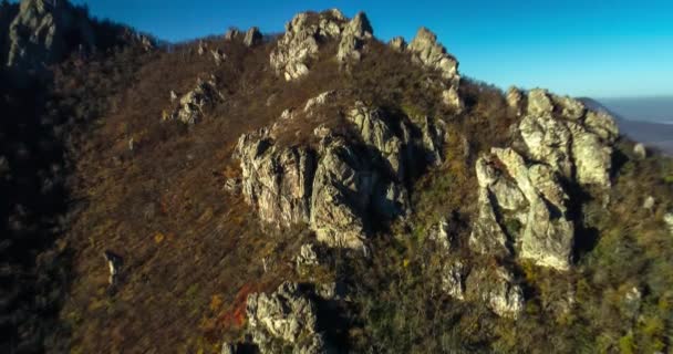 Veduta Aerea Pittoresche Montagne Rocce Paesaggio Natura Del Caucaso Settentrionale — Video Stock