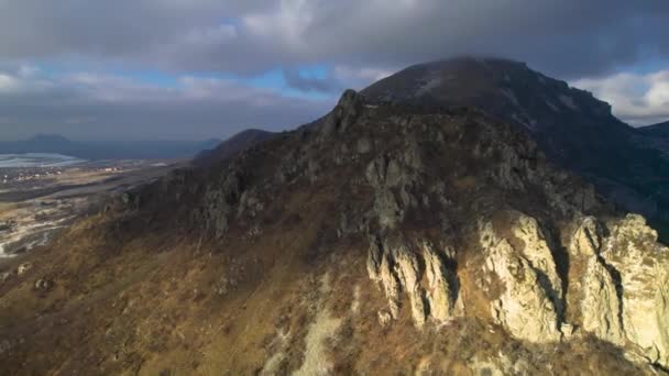 Prachtig Uitzicht Vanuit Lucht Bergkliffen Mount Beshtau Landschap Natuur Van — Stockvideo