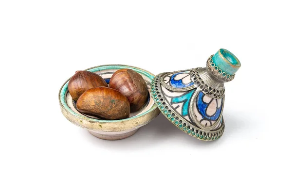 Chestnuts in a mini Moroccan tajine