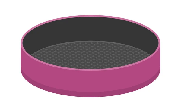 Фіолетова Металева Випічка Десертів Значок Плоскому Стилі Векторна Ілюстрація Ізольована — стоковий вектор