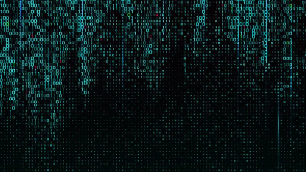 Ekranda Ikili Matris Kodu Var Bilgisayar Matrisinin Numaraları Şifreleme Hackerlık — Stok fotoğraf