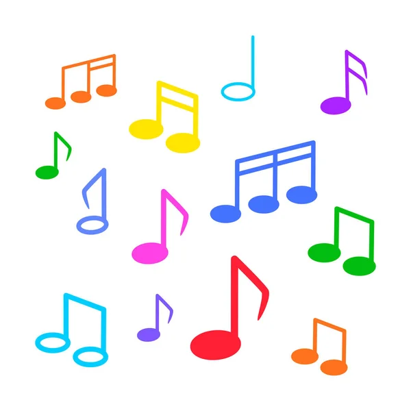 Baner Muzyczny Rozszczepem Wysokich Tonów Zestawem Różnych Nut Symboli Muzycznych — Wektor stockowy