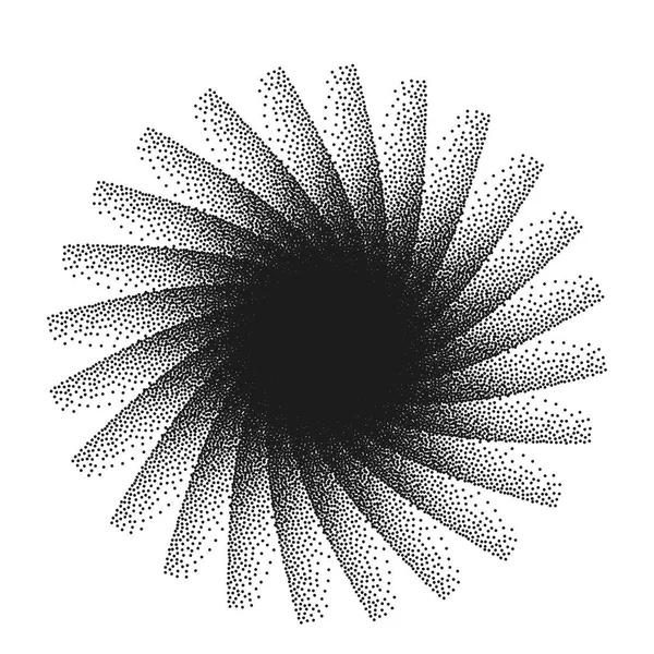 Dotwork Repérer Motif Étoile Dans Style Pointillés Pointillés Bruit Stipleism — Image vectorielle