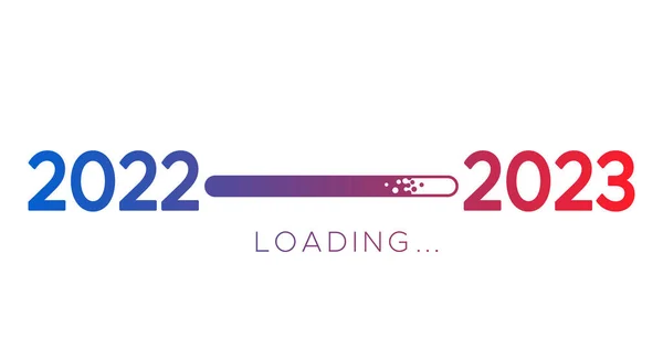 Happy New Year Banner 2023 Loading Holiday Vector Illustration Numbers — Διανυσματικό Αρχείο
