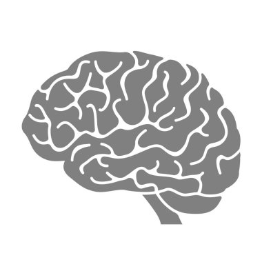 human brain icon for health benefits. flat vector illustration isolated on white background