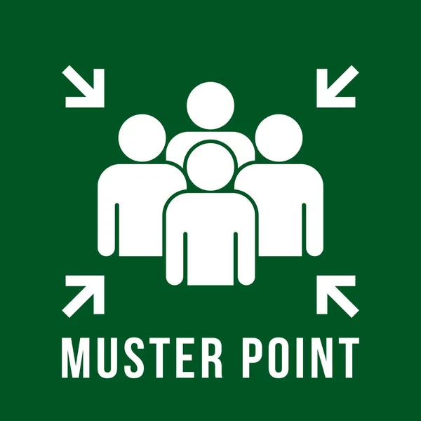 Muster Point Icon Flat Style Icon Dark Background — Stock Vector