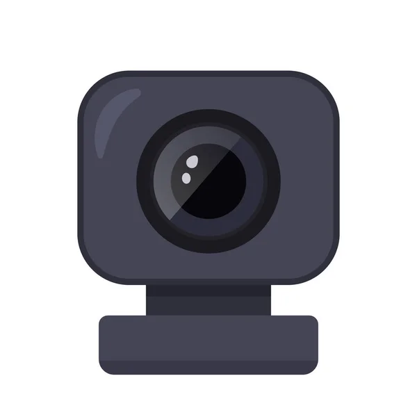 Значок Веб Камери Плоскому Стилі Векторна Ілюстрація Ізольована Білому Фоні Векторна Графіка