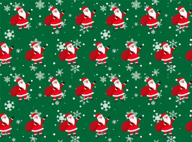 Ayı desensiz Noel Baba şapkalı eşarp izole edilmiş. Duvar kâğıdı döşeme arkaplan karalama çizimi Eps 10