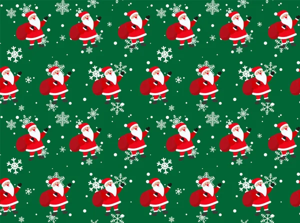 Ours Motif Sans Couture Noël Vecteur Santa Claus Chapeau Bande — Image vectorielle