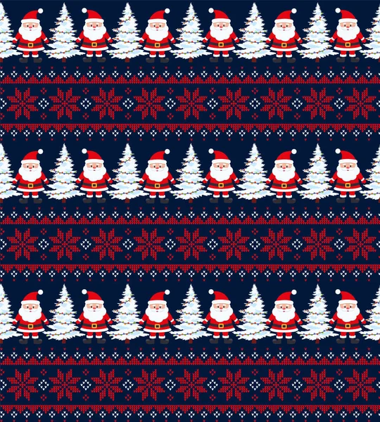 Patrón Punto Navidad Año Nuevo Diseño Suéter Punto Lana Papel — Archivo Imágenes Vectoriales