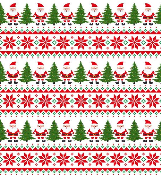 Πλεκτό Σχέδιο Χριστουγέννων Και Πρωτοχρονιάς Μαλλί Πλεκτό Σχέδιο Πουλόβερ Ταπετσαρία — Διανυσματικό Αρχείο