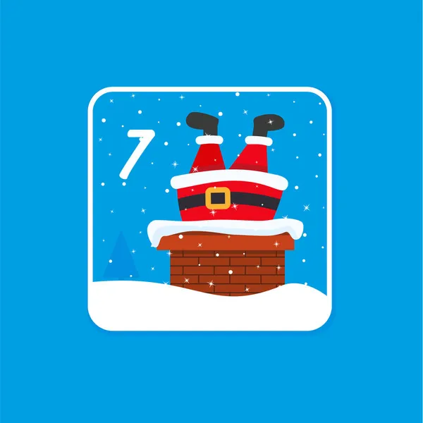 没有日历 圣诞假期庆祝卡片倒数倒数12月10日 — 图库矢量图片