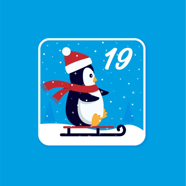 Adventskalender Weihnachtsfeier Karten Für Countdown Eps Dezember — Stockvektor