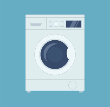 Washing machines. Flat vector illustration. EPS 10