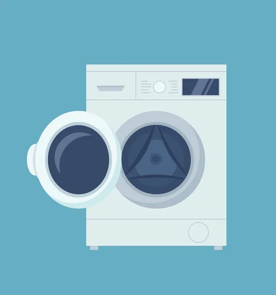 Washing Machines Flat Vector Illustration Eps — Stockový vektor