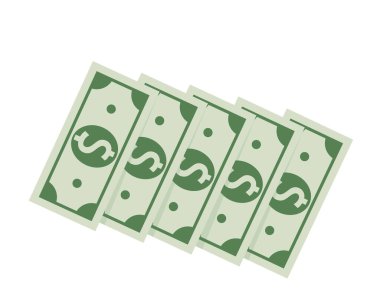 Bir paket dolar. Web için vektör illüstrasyonu, düz tasarımda mobil uygulama. EPS 10