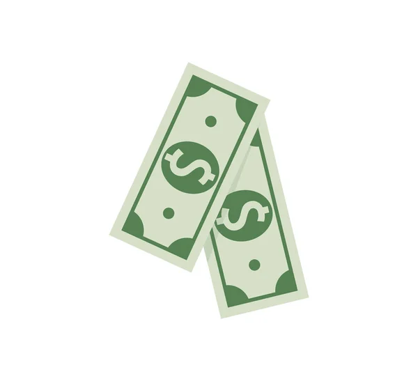 Een Pakje Dollars Vector Illustratie Voor Web Mobiele App Plat — Stockvector