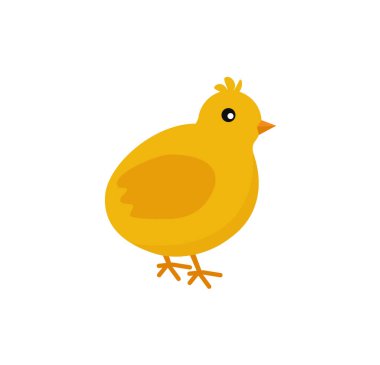 Paskalya için bekleyen tatlı sarı paskalya tavuğu. Eps 10