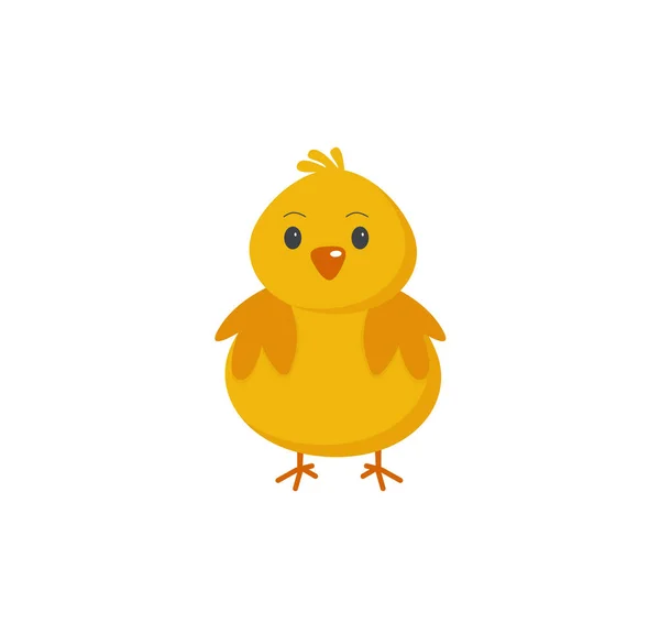 Sweet Yellow Easter Chicken Sitting Waiting Easter Eps — Stock Vector