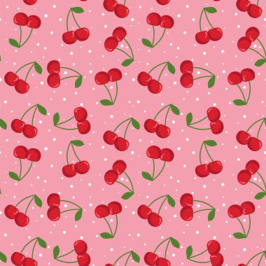 Kirazlarda hoş, pürüzsüz desen. Çizgi film tarzı. Eps 10