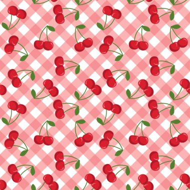 Kirazlarda hoş, pürüzsüz desen. Çizgi film tarzı. Eps 10