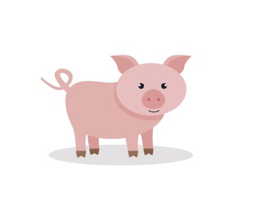 Çiftlik Domuzu. Komik domuzcuk. Küçük Piglet. Eps 10