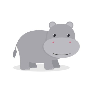 Şirin bir kaçak. Afrika Hayvanı. Düz bir şekilde vektör illüstrasyonu. Eps 10