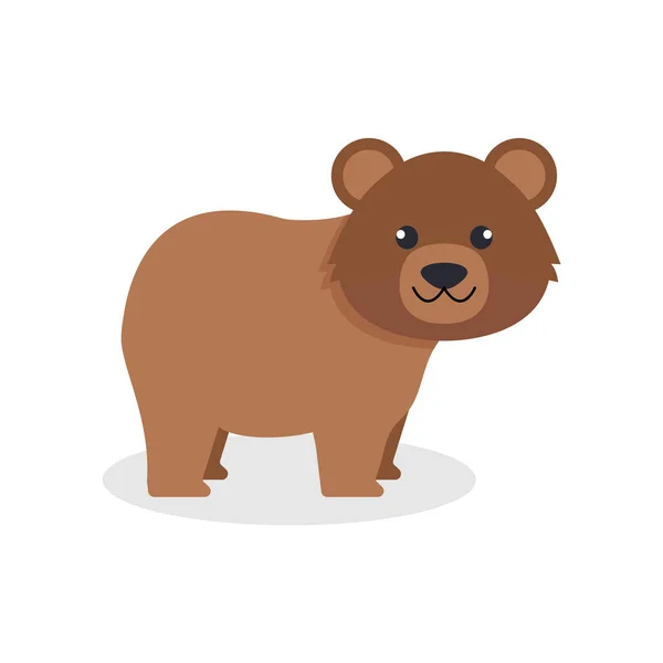 Cute Bear Animal Africa Vector Illustration Flat Style Eps — ストックベクタ