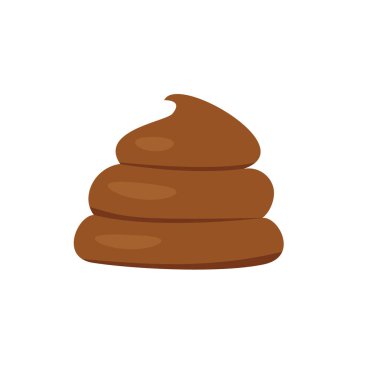 Shit cartoon icon. Vector design flat illustration. Excrement and smell. Isolated on white background. Eps 10