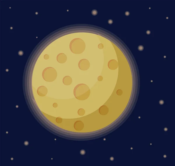 Realistic Full Moon Detailed Vector Illustration Elements Image Furnished Nasa — Stockvektor