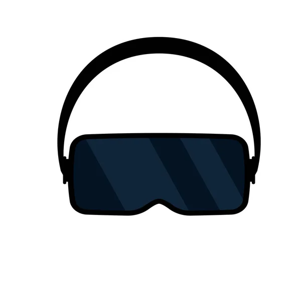 Vr眼镜矢量虚拟现实耳机图标 虚拟现实头盔隔离护目镜装置 — 图库矢量图片