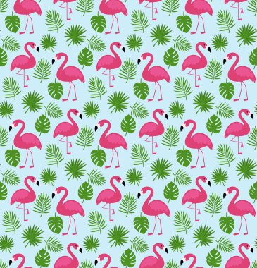 Pembe flamingolu, kusursuz bir model. Doku tasarımı Eps 10