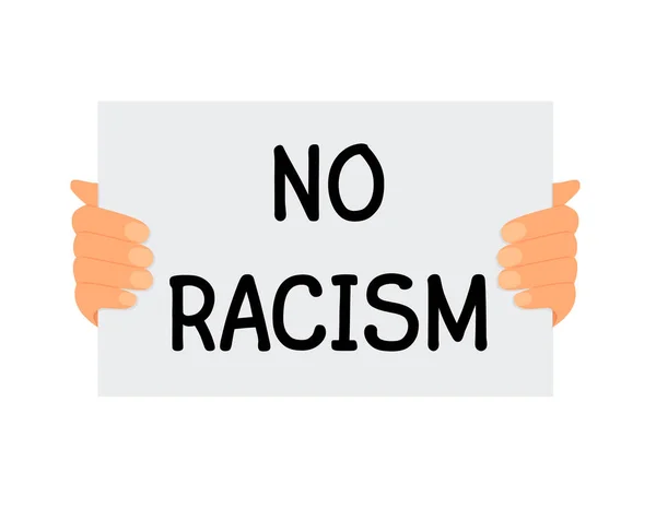 Detener Racismo Icono Cartel Motivacional Contra Racismo Discriminación Ilustración Vectorial — Vector de stock