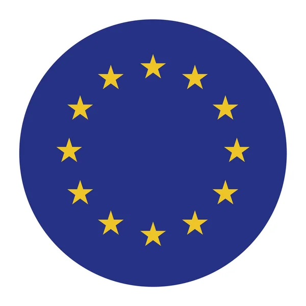 Original Simple Drapeau Europe Vecteur Isolé Dans Les Couleurs Officielles — Image vectorielle