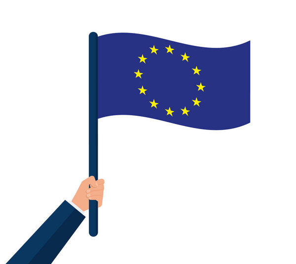 original and simple Europe flag EU isolated vector in official colors and Proportion Correctly eps 10