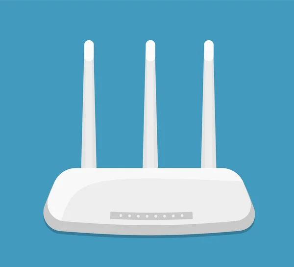 Wireless Ethernet Modem Router Sign Vector Illustration Isolated White Eps — Stock vektor